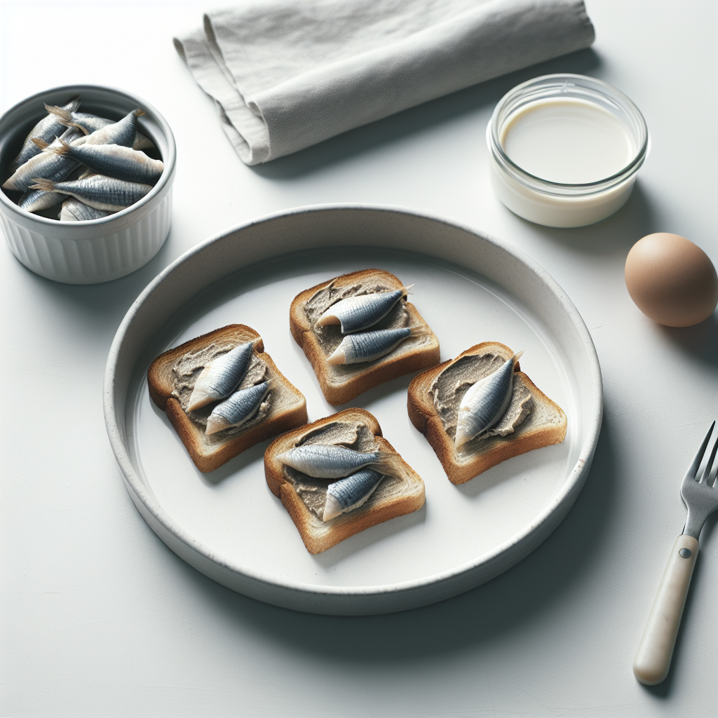 Anchovy paste on toast