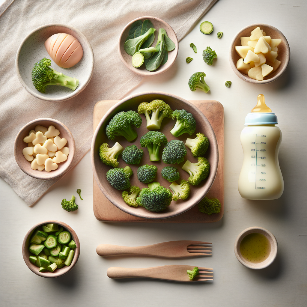 Broccoli prepared for baby-led weaning