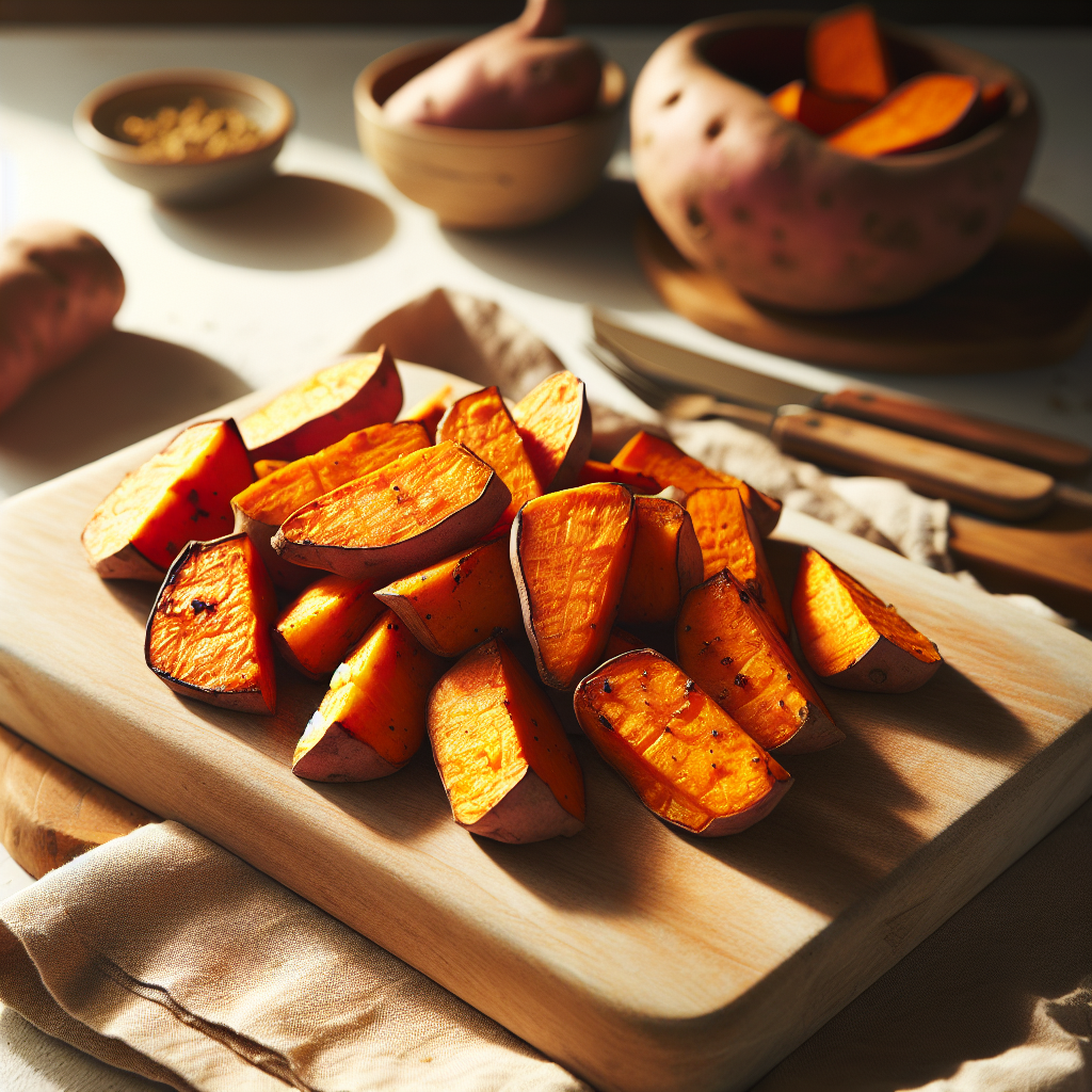Sweet potato prepared for baby-led weaning